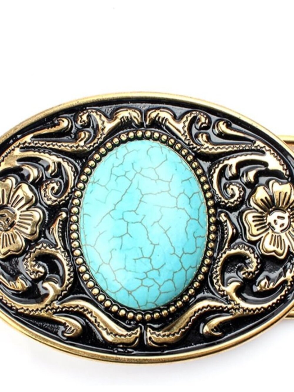 Mens Turquoise Unique Luminous Stone Native American Scorpion Animal Belt Buckle